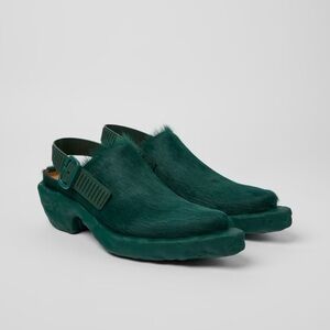 New CamperLab Venga Mules Green Unisex Slingback Clogs Sz EU 41
